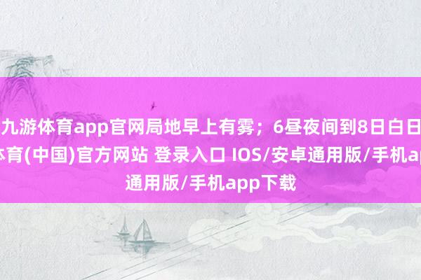 九游体育app官网局地早上有雾;6昼夜间到8日白日-九游体育(中国)官方网站 登录入口 IOS/安卓通用版/手机app下载